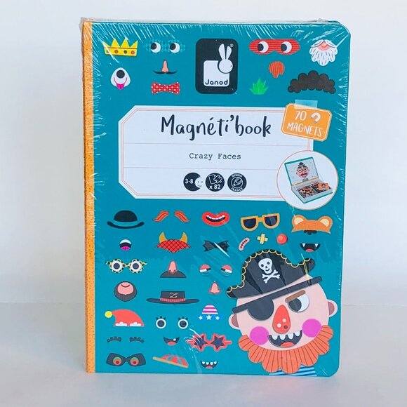 New Sealed Janod Magneti’Book Boy’s Crazy Faces-3-8 Years - Picture 13 of 16